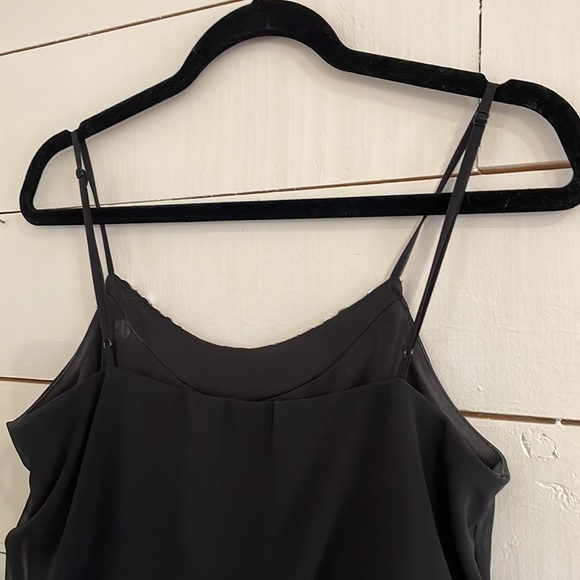 Bisou Bisou Black Long Pleated Chiffon Maxi Dress with Jeweled Top, Size 4 - Picture 8 of 8